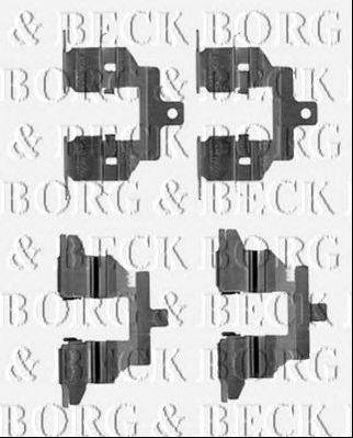BORG & BECK bbk1542 -  Комплектующие, колодки дискового тормоза